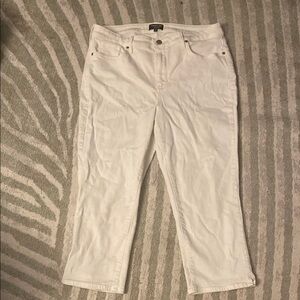 NYDJ Women's White Capris Jeans